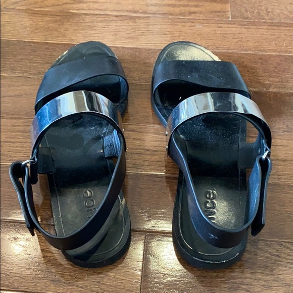 Vince Black Two Band Sandals Size 7 - Picture 5 of 8